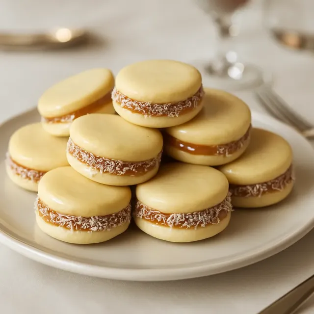 无麸质夹心饼干配焦糖牛奶酱（Alfajores）