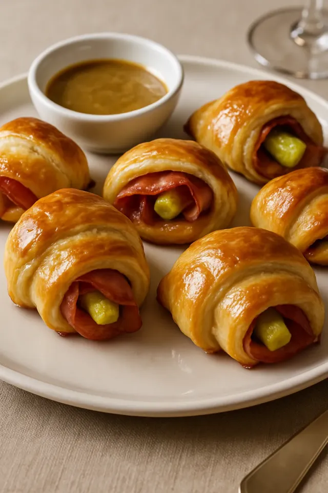 Cheesy Pickle Pigs in a Blanket