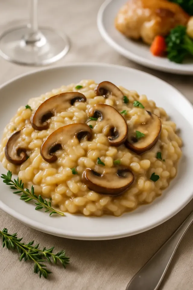 Risotto de Champiñones Shiitake y Baby Bella