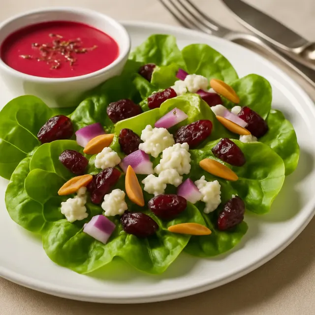 Kirazlı Vinaigrette ile Yeşil Salata