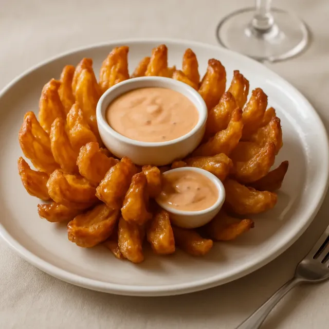 Blooming Onion and Dipping Sauce
