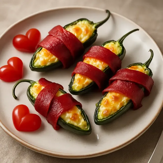 Ớt Jalapeño nhồi thịt xông khói gà tây