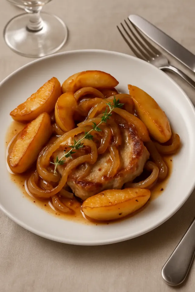 Pork Tenderloin with Apples and Onions