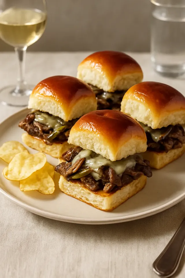 Philly Cheesesteak Sliders