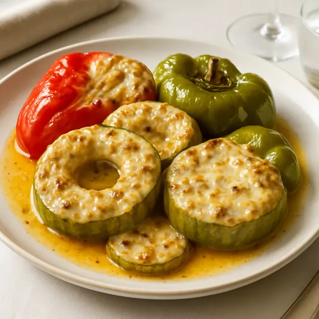 Sausage Alfredo Stuffed Peppers