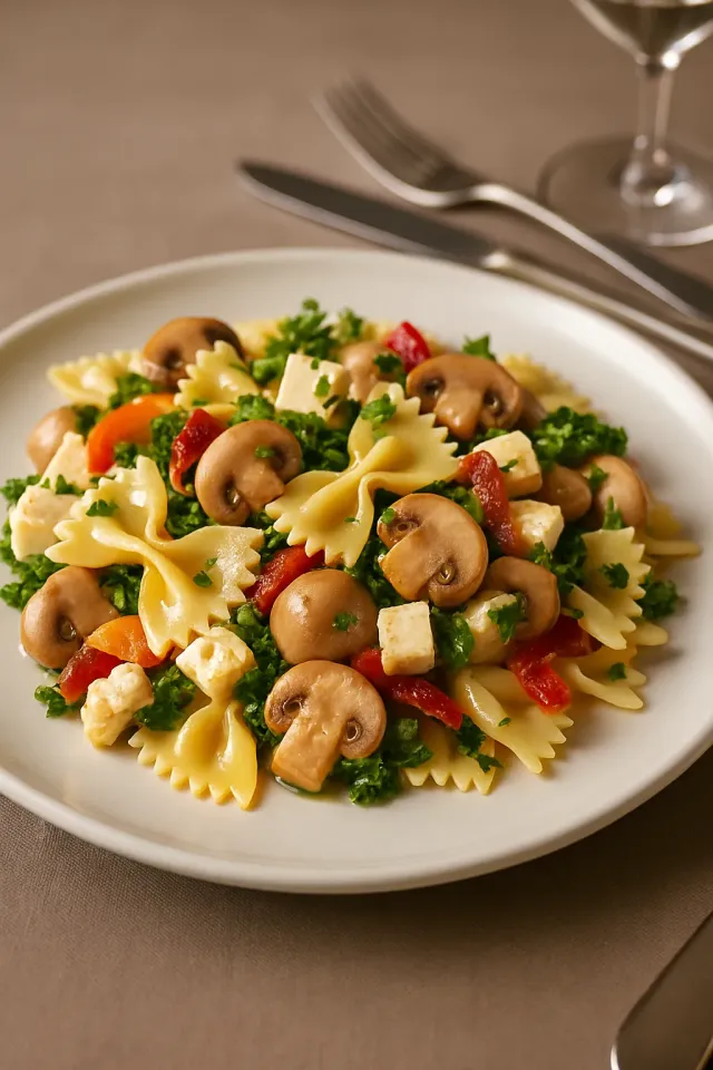 Marinated Fall Vegetable Pasta Salad