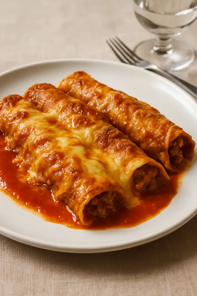 Cottage Cheese Chicken Enchiladas