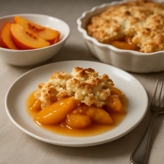 Easy Peach Cobbler with Cake Mix