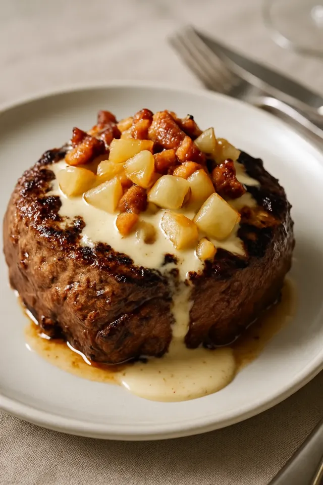 Filet Mignon with Bacon Cream Sauce