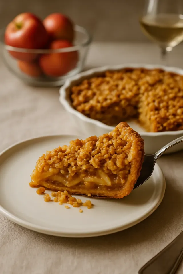 Torta Holandesa de Maçã com Cobertura de Aveia Streusel