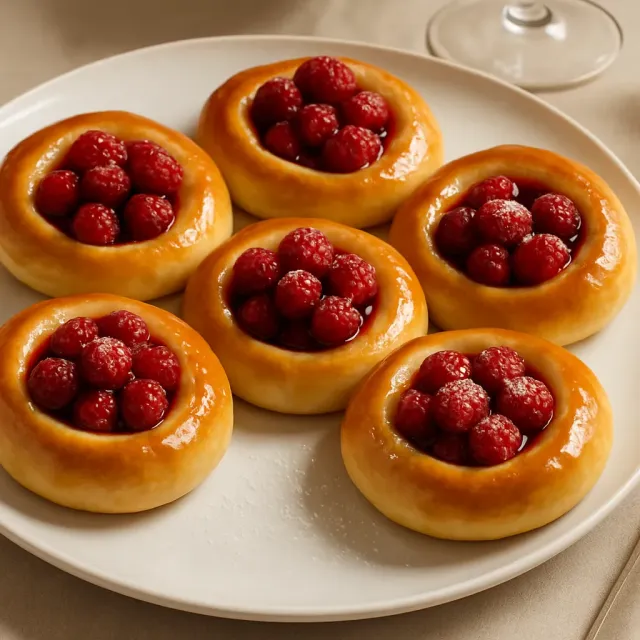 Pãezinhos de Vatrushka de Framboesa