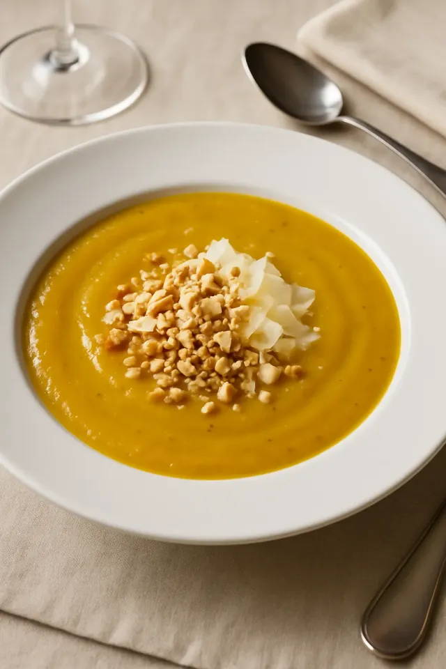 Sopa de Abóbora Butternut com Leite de Coco no Instant Pot