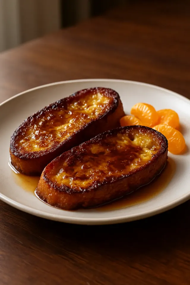Feta Cheese French Toast with Spiced Honey Syrup