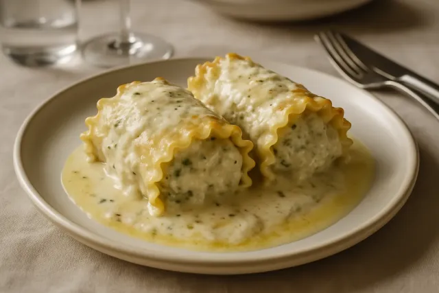 Lasagna Alfredo Roll Ups