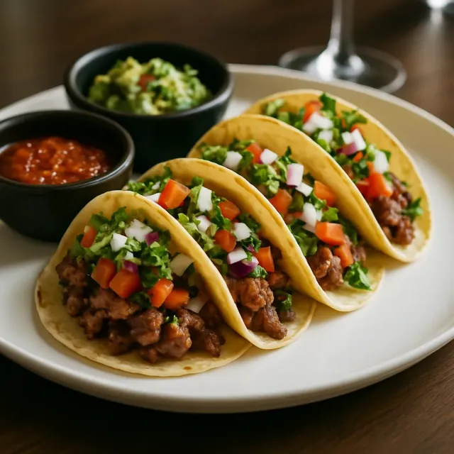 烤猪肉塔可配Pico de Gallo