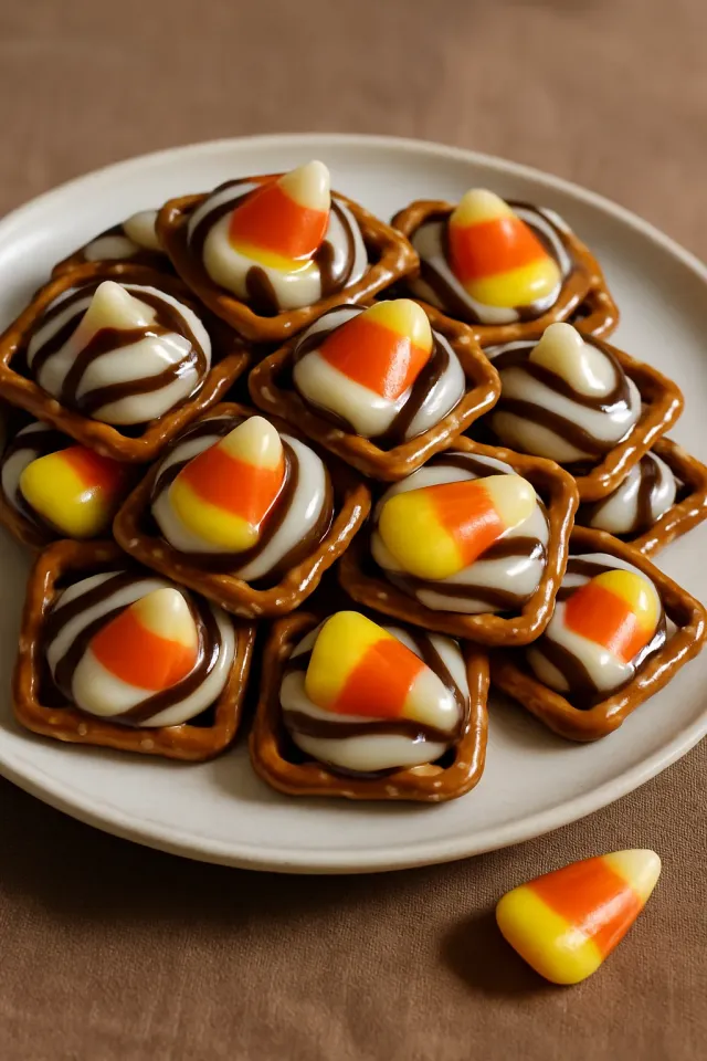 Mordidas de Pretzel com Chocolate e Milho Doce