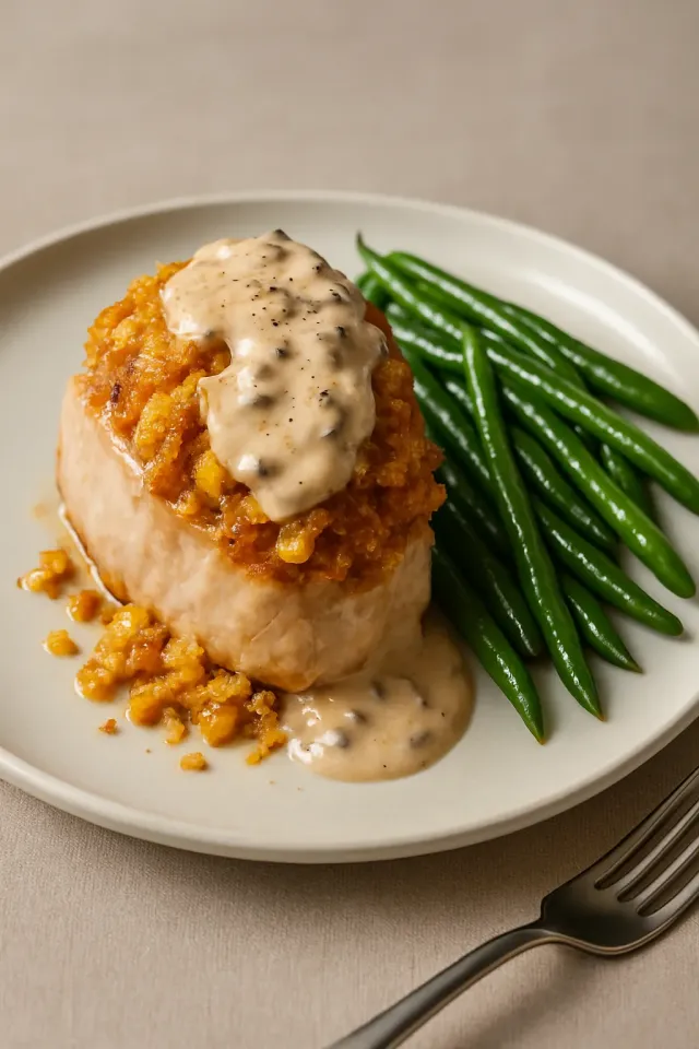Baked Stuffed Pork Chops