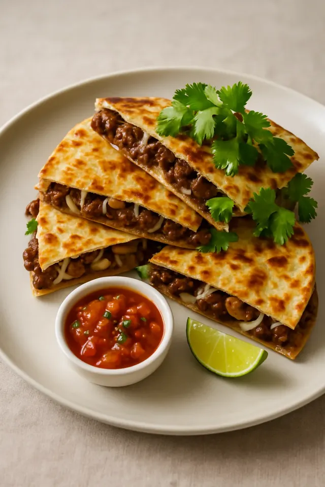 Mushroom and Black Bean Quesadillas