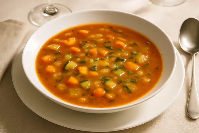 Würzige afrikanische Süßkartoffelsuppe