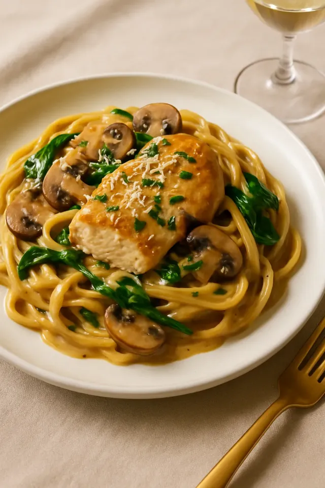 Fettuccine Gà Marsala
