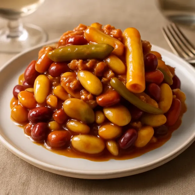 Slow Cooker BBQ Backbohnen