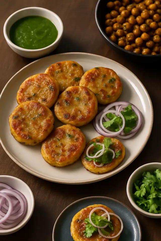 Indisches Chole Aloo Tikki