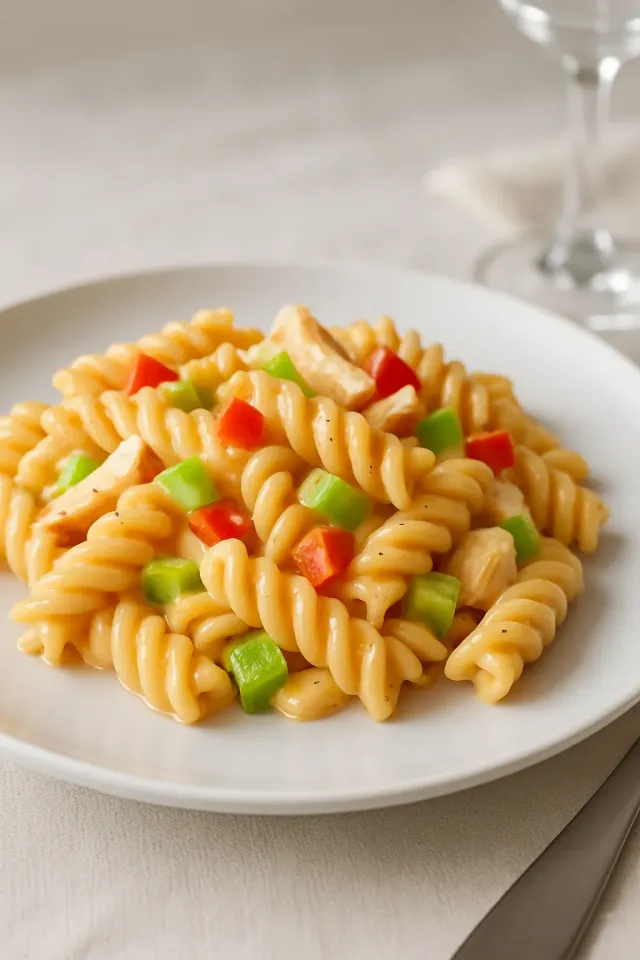 Salada de Macarrão com Frango Buffalo