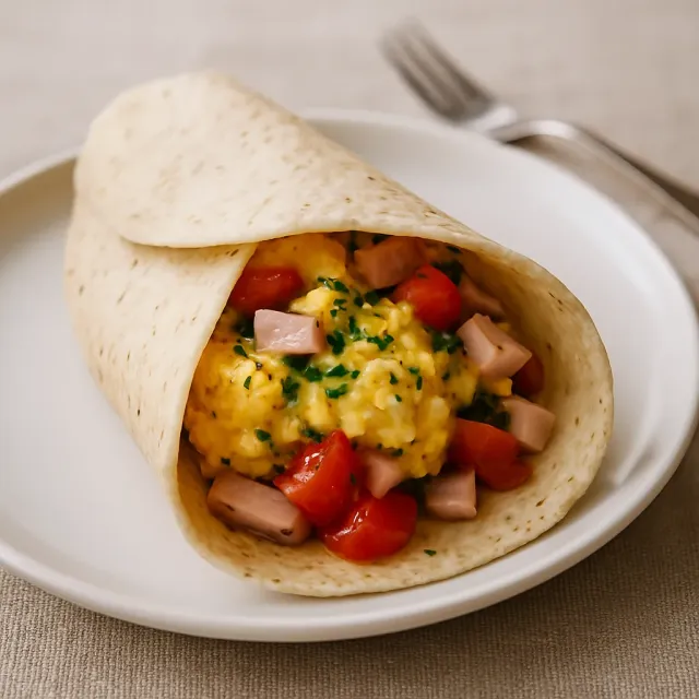 Egg Pesto Breakfast Wrap