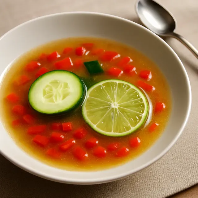 Zuppa di cetrioli con pomodori