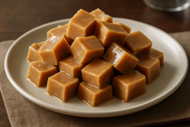 O Fudge Cremoso de Pasta de Amendoim da Vovó