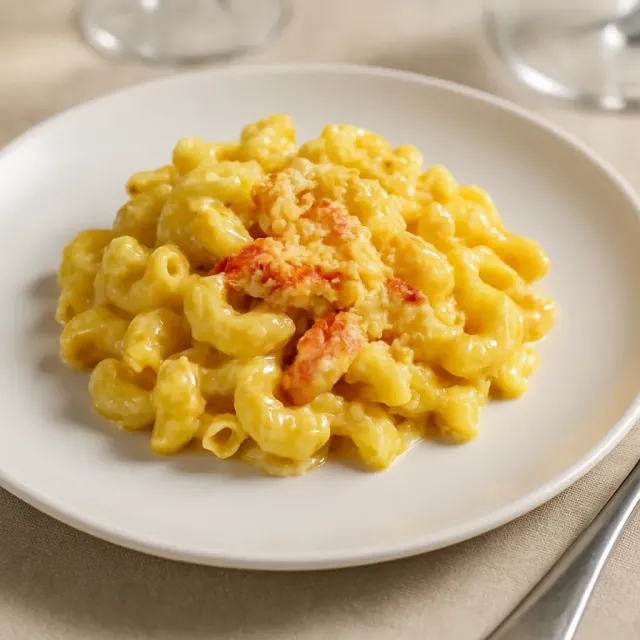 Macarrão com Queijo e Camarão