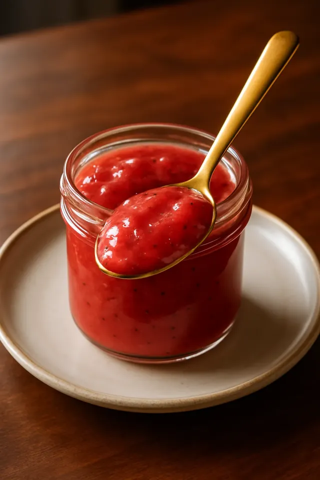 Compota de Manzana Rosada con Fresa y Ruibarbo