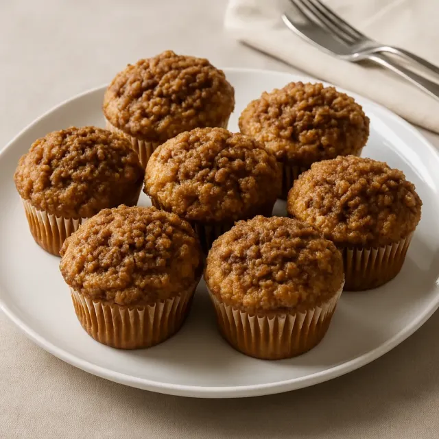 Muffins de Abóbora com Cobertura de Canela Streusel