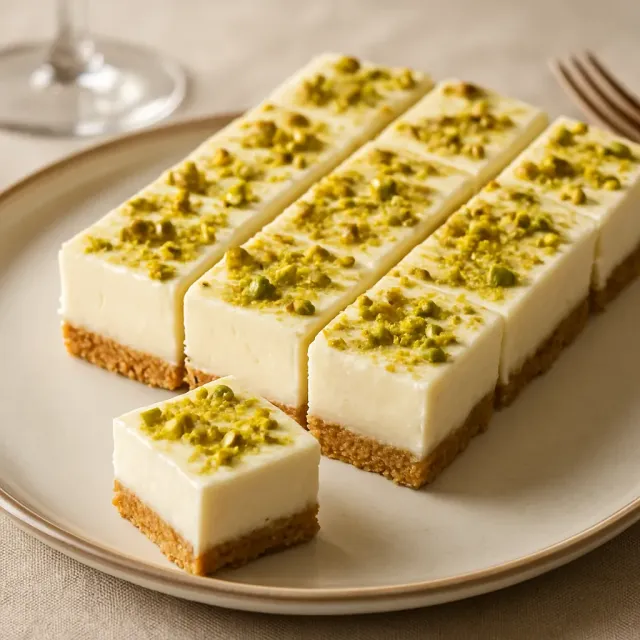 Bar Keju Ricotta Lemon Tanpa Panggang