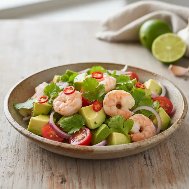 アボカドとエビのエスニックサラダ