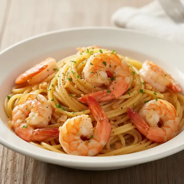 エビのガーリックバターパスタ