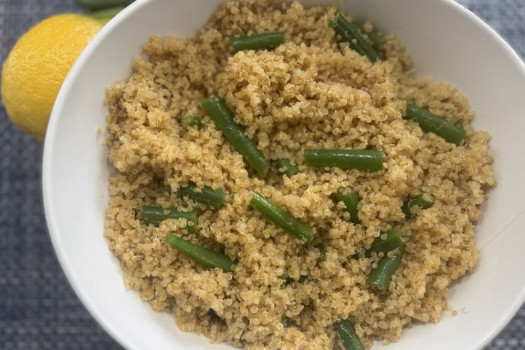 Gingery Quinoa with Green Beans