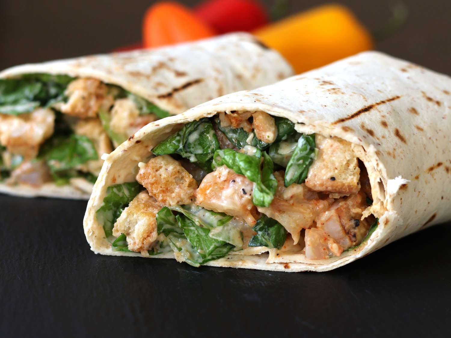 Grilled Shrimp Caesar Wraps