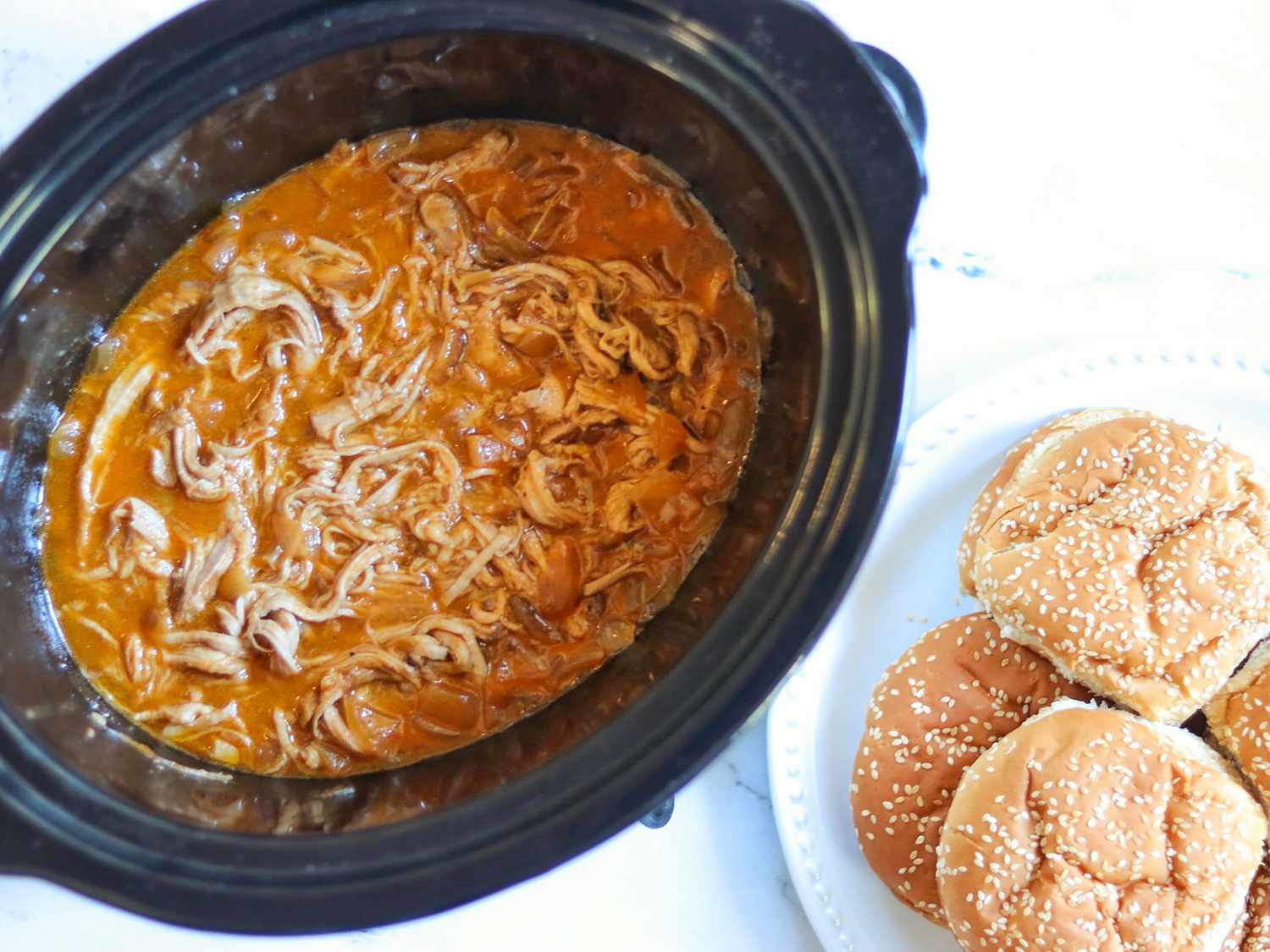 Honey BBQ Pulled Pork in the Slow Cooker