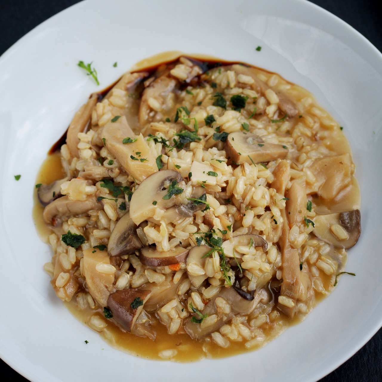 Instant Pot Brown Rice and Mushroom Risotto