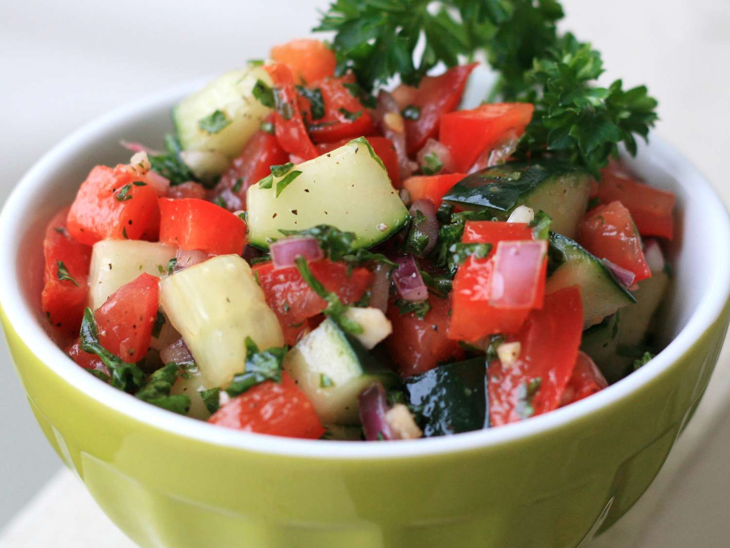 Israeli Tomato and Cucumber Salad