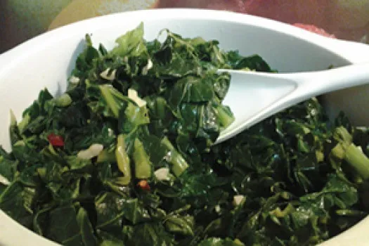 Julia’s Sautéed & Steamed Collards