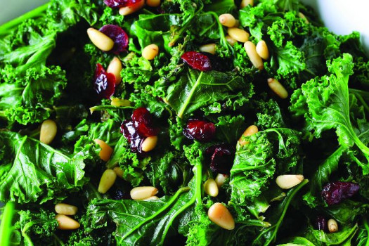 Kale with Nuts and Raisins