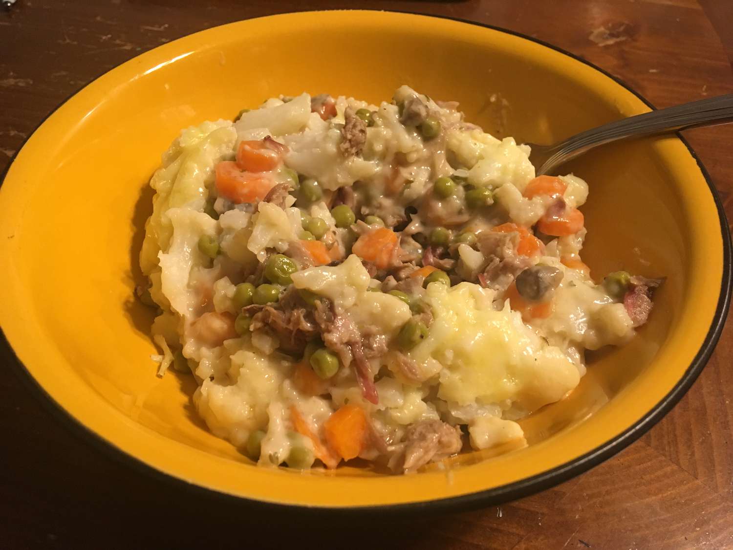 Low-Carb Cauliflower and Pulled Pork Shepherd's Pie
