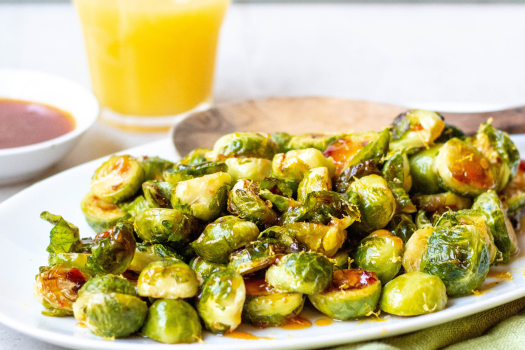 Orange and Honey Glazed Brussel Sprouts