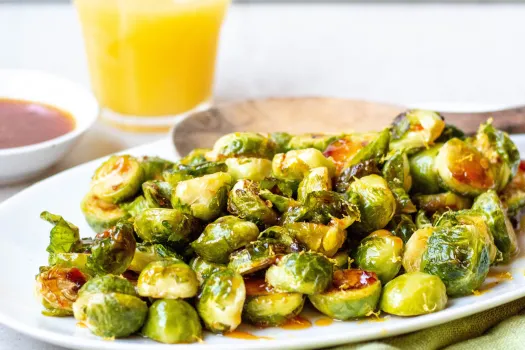 Orange and Honey Glazed Brussels Sprouts