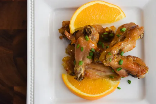 Orange Glazed Skinless Chicken Wings