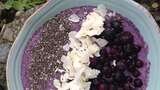 Overnight Oats Blueberry Smoothie Bowl