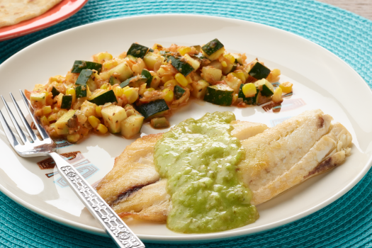 Pan Roasted Tilapia with Tomatillo Salsa
