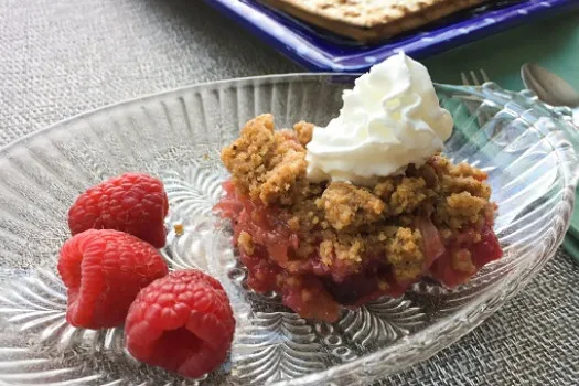 Passover Rhubarb Cobbler